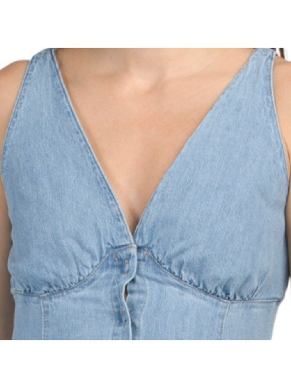 VELVET HEART V-neck Denim Maxi Dress - Picture 3 of 4